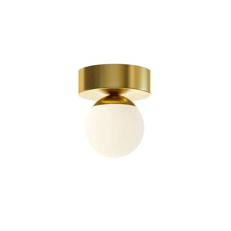 Afx Pearl LED Flush Mount - Satin Brass PRLF05L30D1SB
